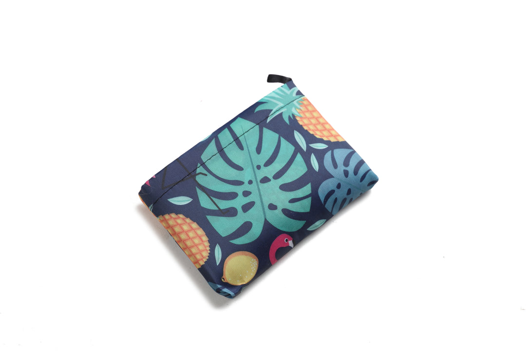 Foldable Bag Jackie Flamingo Pineapple Blue