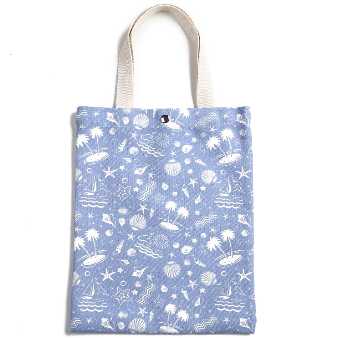 Cotton Tote Small Everday Hawaii Ocean Blue