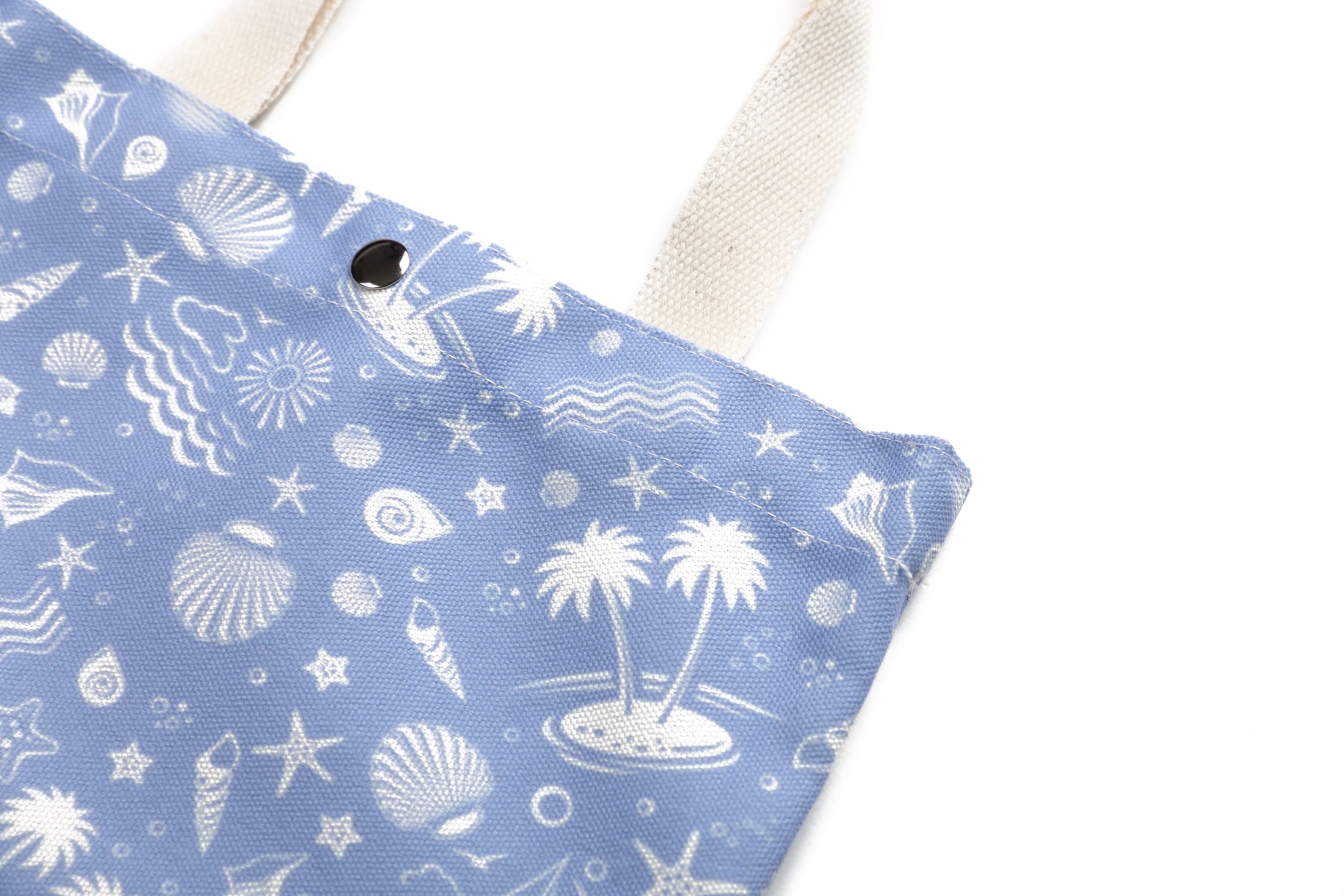 Cotton Tote Small Everday Hawaii Ocean Blue
