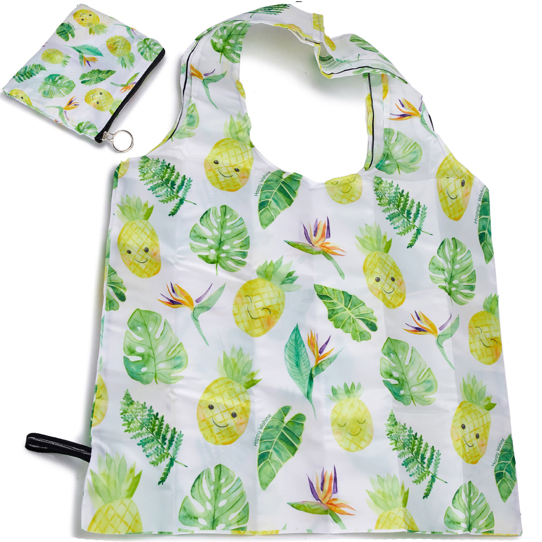 Foldable Bag Jake Monstera Pineapple White