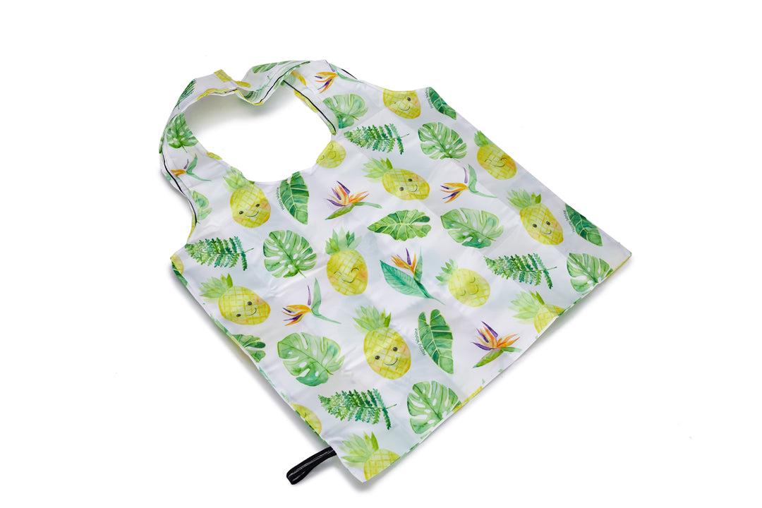 Foldable Bag Jake Monstera Pineapple White