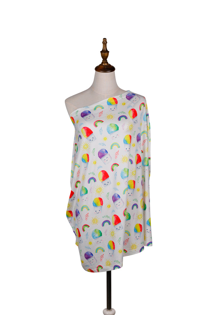 Baby Nursing Carseat Cover Shave Ice White