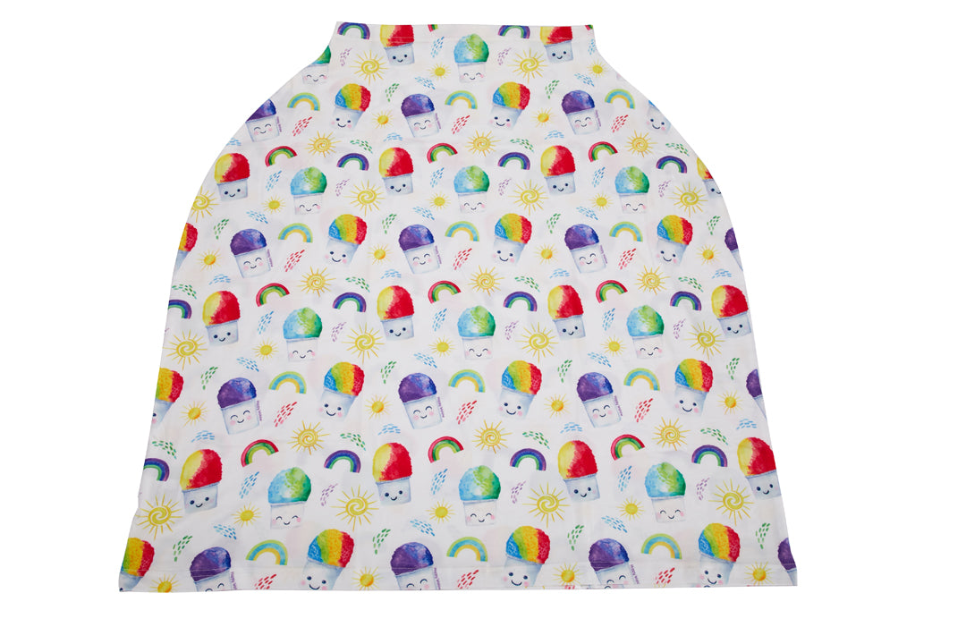 Baby Nursing Carseat Cover Shave Ice White