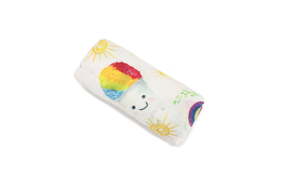 Baby Muslin Swaddle Shave Ice White