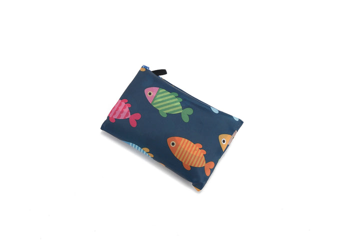 Foldable Jackie Bag Simple Fish Blue