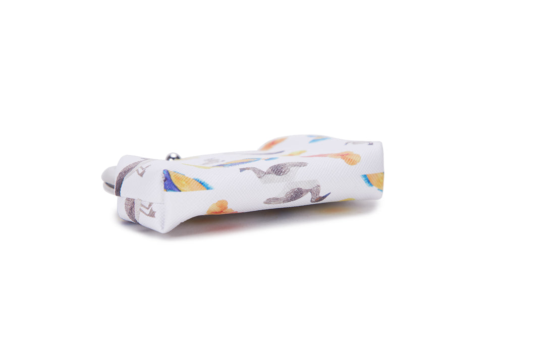 Coin Pouch Large Humu Nene Hibiscus White