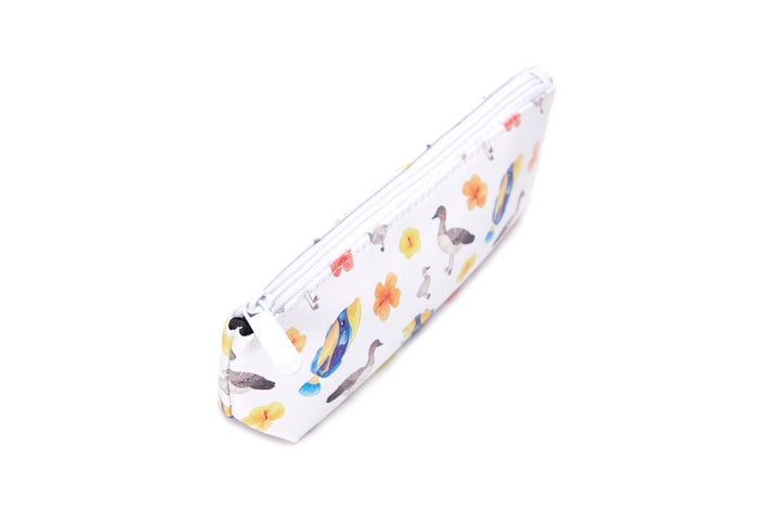 Pencil Pouch Humu Nene Hibiscus White