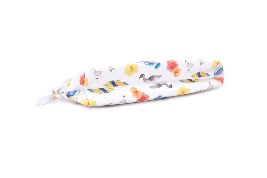 Pencil Pouch Humu Nene Hibiscus White