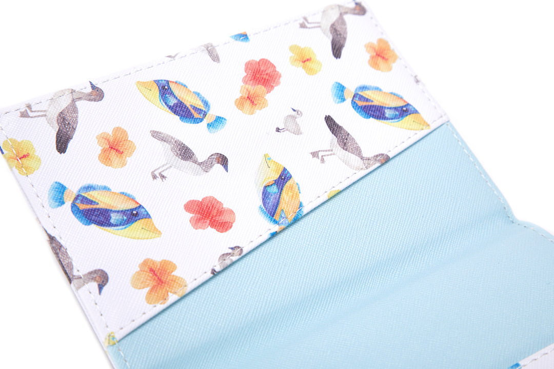 Passport Case Humu Nene Hibiscus White