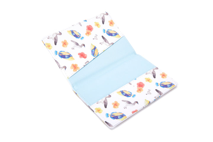 Passport Case Humu Nene Hibiscus White