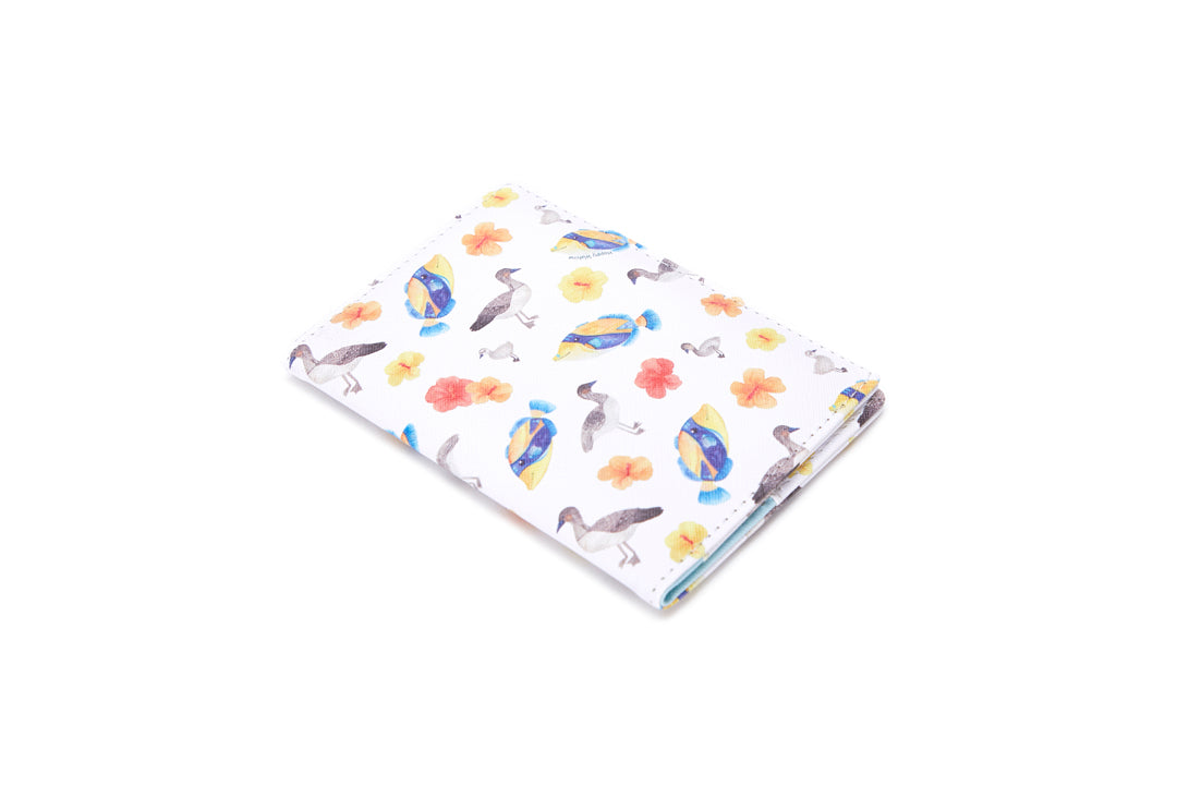 Passport Case Humu Nene Hibiscus White