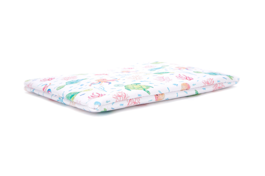 Pouch Zip Medium Turtle Octopus White
