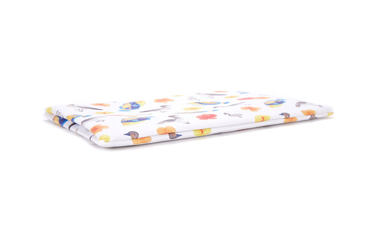 Pouch Zip Large Humu Nene Hibiscus White