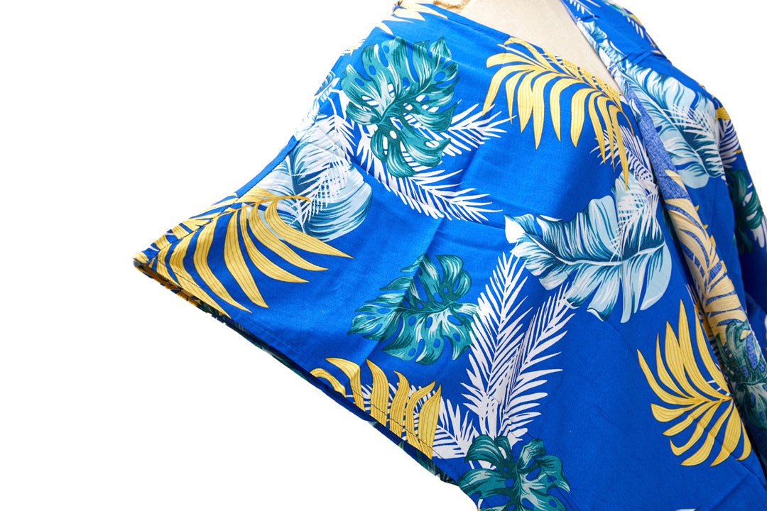 Coverup Nikki Palm Leaf Yellow Blue