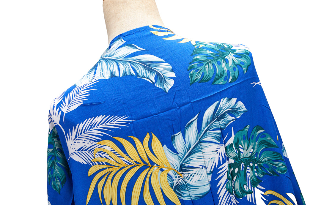 Coverup Nikki Palm Leaf Yellow Blue