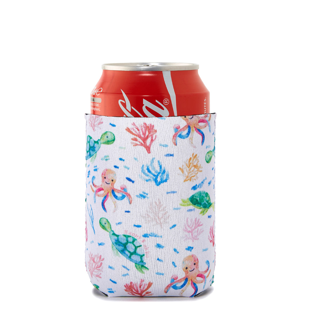 Can Coozie Ocean White