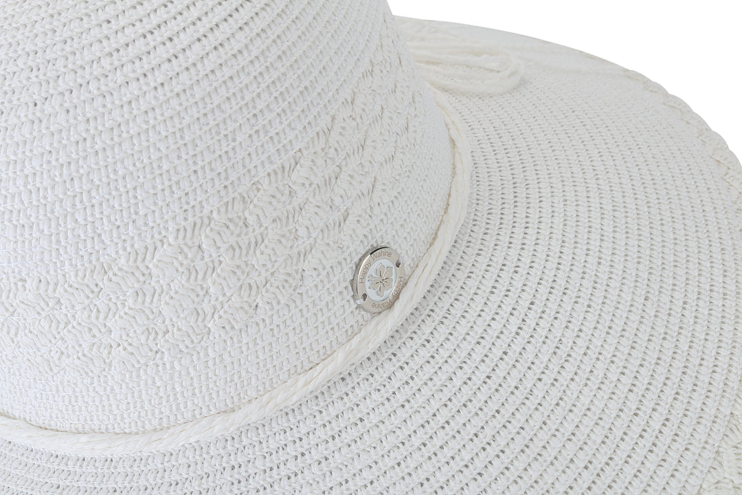 Hat Blossom Woven White