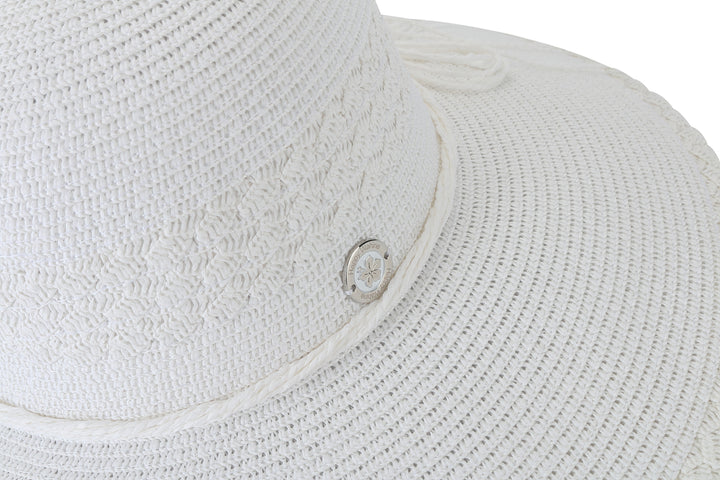 Hat Blossom Woven White