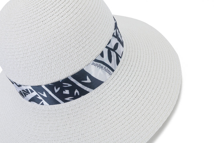 Hat Orchid White Tapa Navy