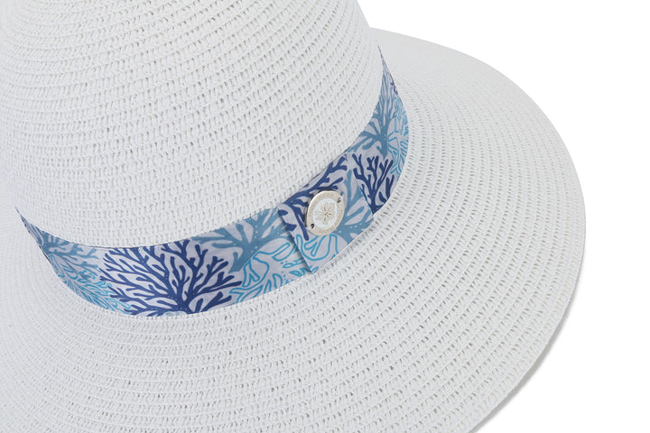 Hat Orchid White Coral Blue