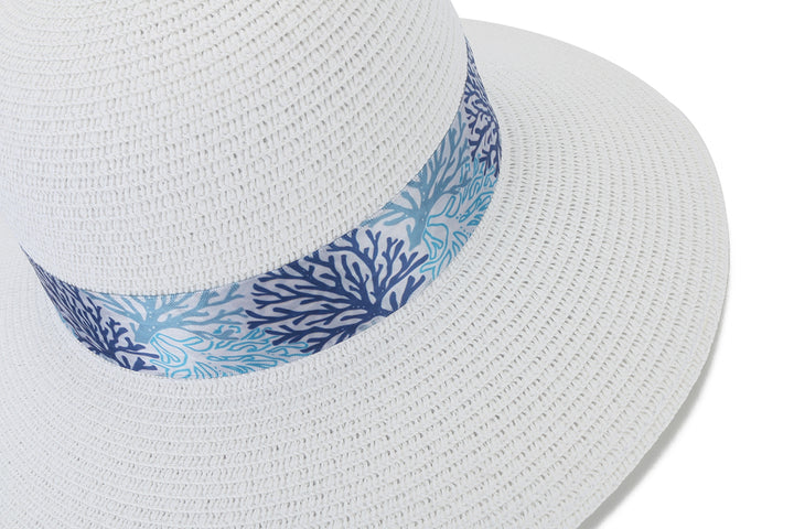 Hat Orchid White Coral Blue