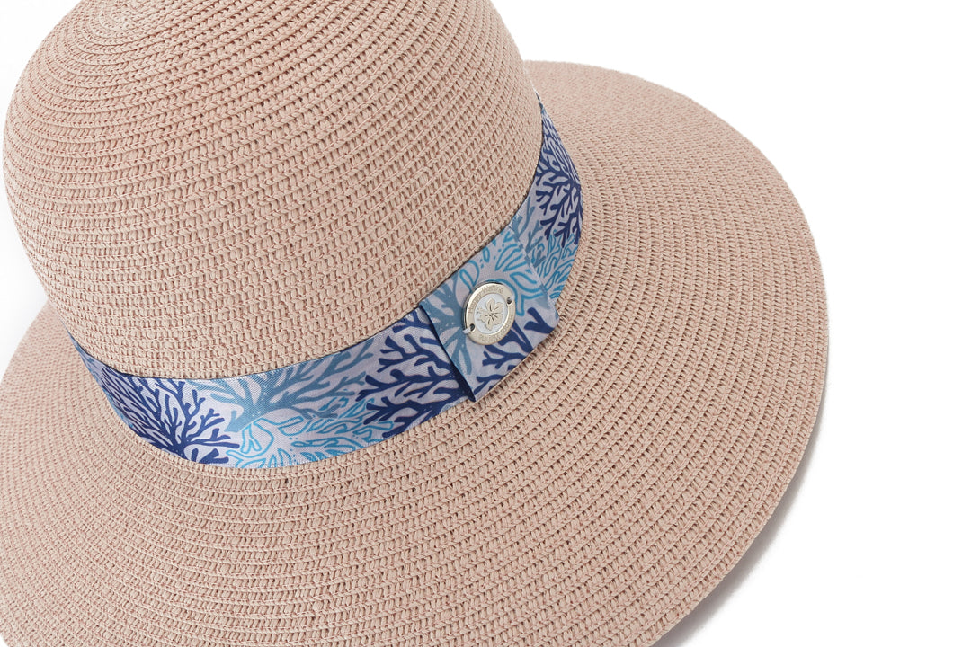 Hat Orchid Pink Coral Blue