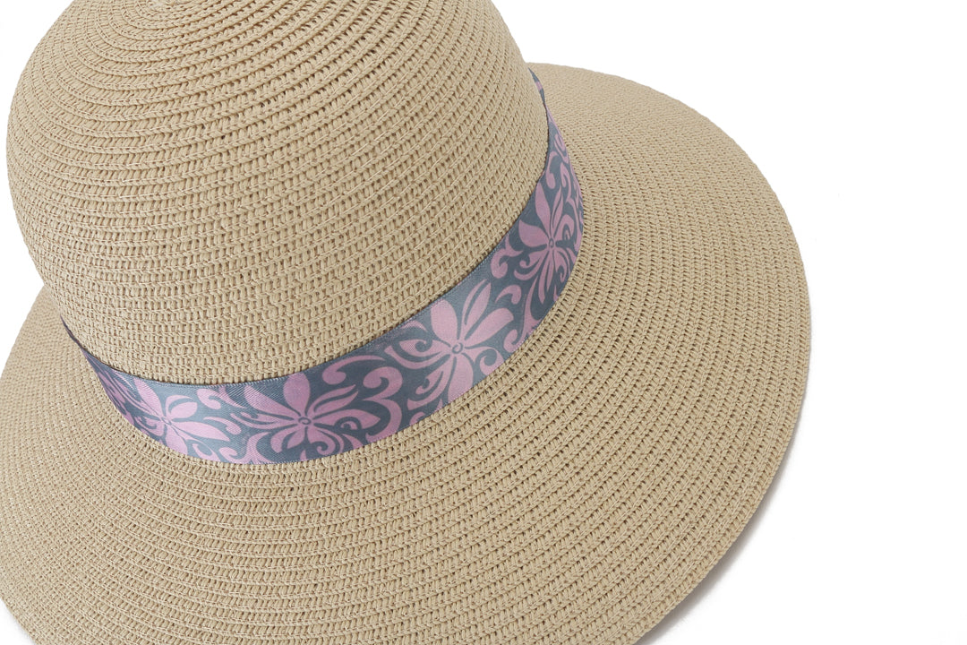 Hat Orchid Beige Tapa Tiare Pink Grey