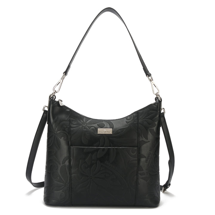 Hobo Bag Sara Tiare Infinity Embossed Black