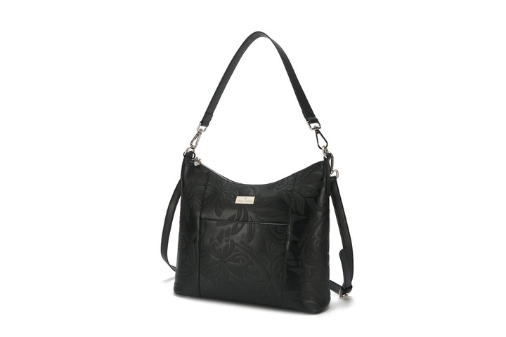 Hobo Bag Sara Tiare Infinity Embossed Black