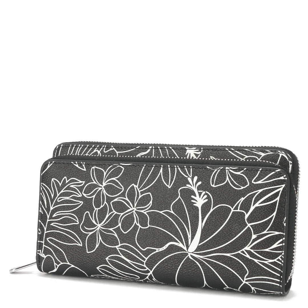 Wristlet Allison Hibiscus Lines Black