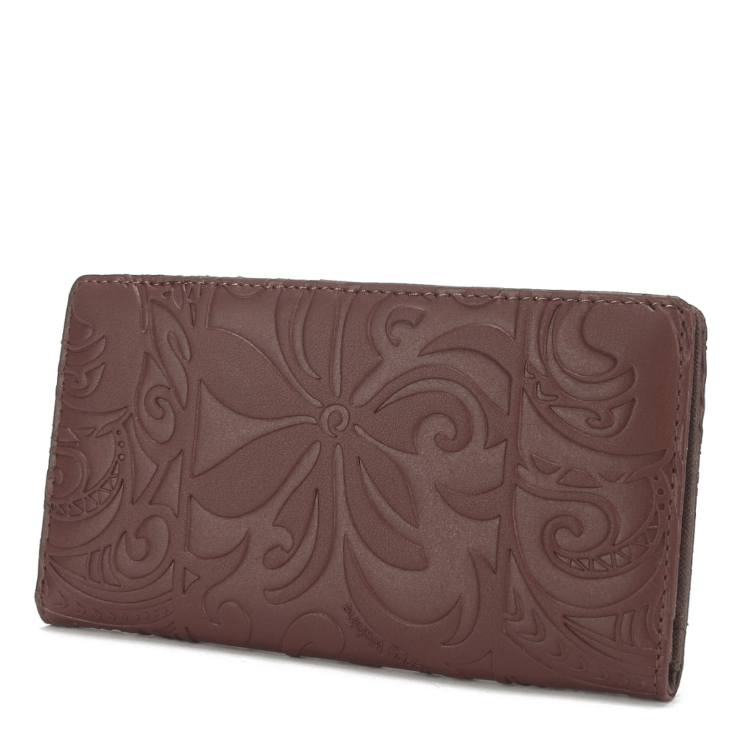 Wallet Teyla Tapa Tiare Embossed Brown