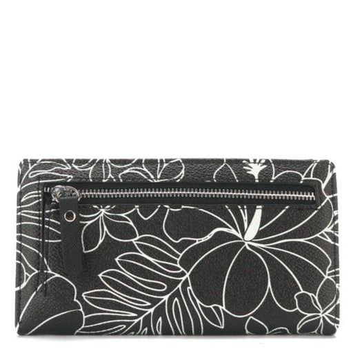 Wallet Teyla Hibiscus Lines Black
