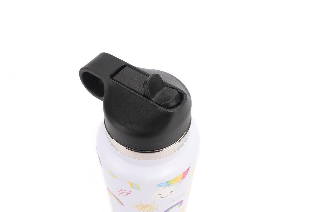 Insulated Water Bottle 32oz Shave Ice White