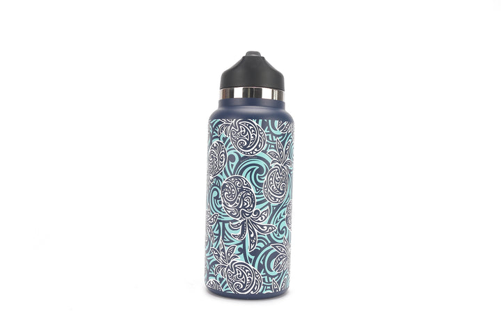 Insulated Water Bottle 32oz Tapa Pineapple Navy&nbsp;