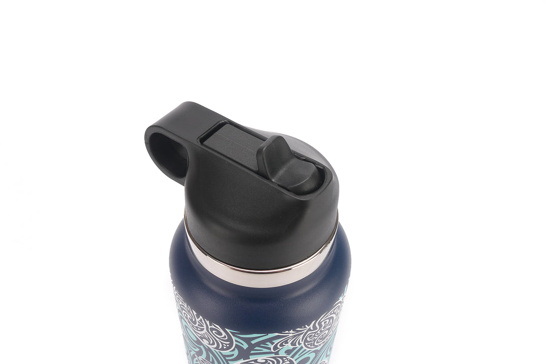 Insulated Water Bottle 32oz Tapa Pineapple Navy&nbsp;