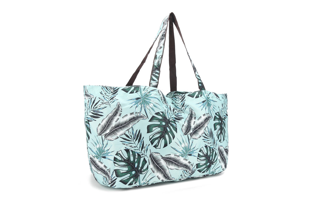 Carry-All Tote Monstera Teal