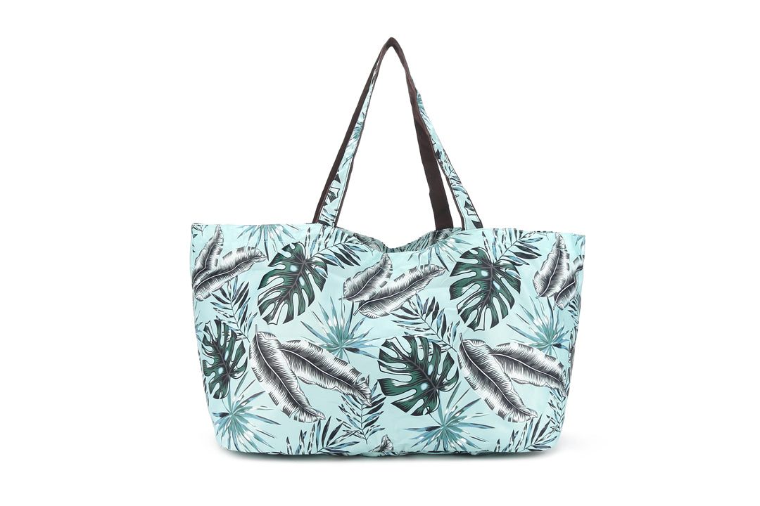 Carry-All Tote Monstera Teal