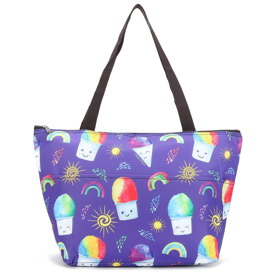 Insulated Lunch Tote Large Shave Ice Purple