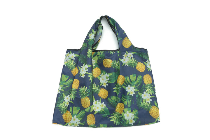 Foldable Bag Jackie Pineapple Monstera Navy