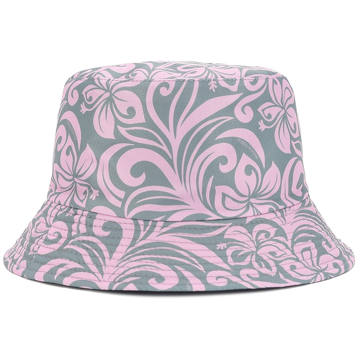 Bucket Hat Hibiscus Pink Grey
