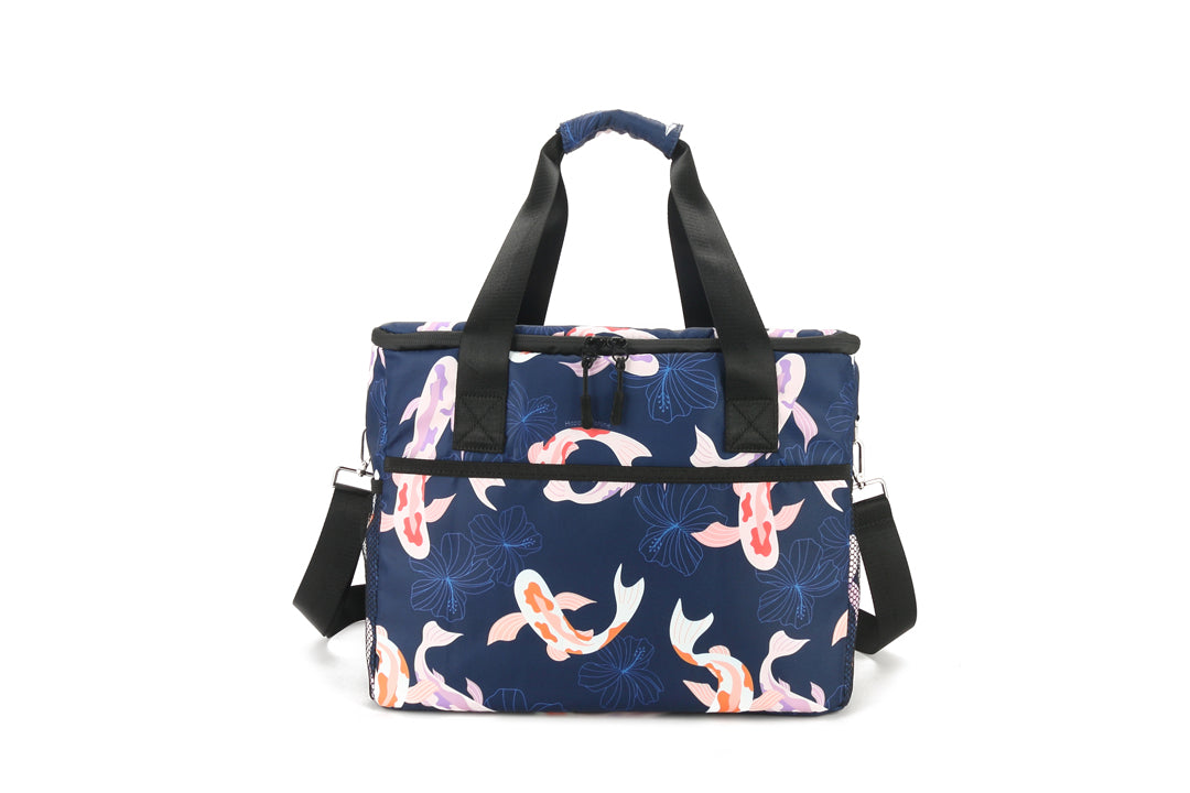 Cooler Tote Large Koi Navy
