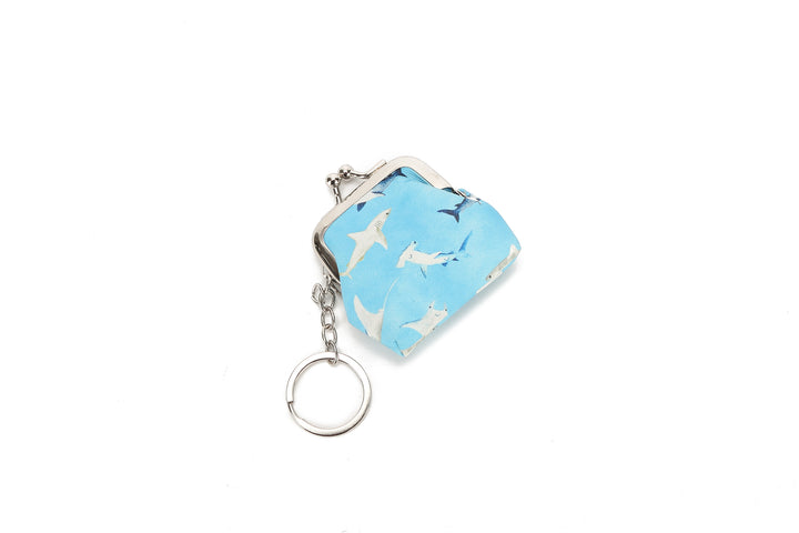 Pouch Coin Small Happy Sharks Blue