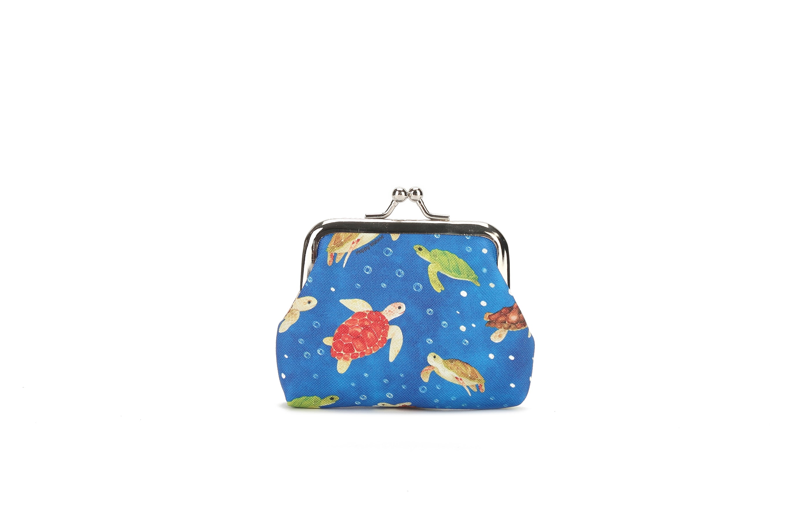 Coin Pouch Large Local Turtles Blue