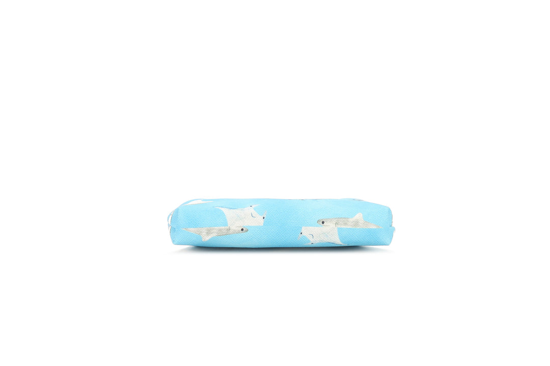 Coin Pouch Large Happy Sharks Blue