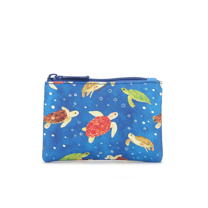 Pouch Zip Small Local Turtles Blue