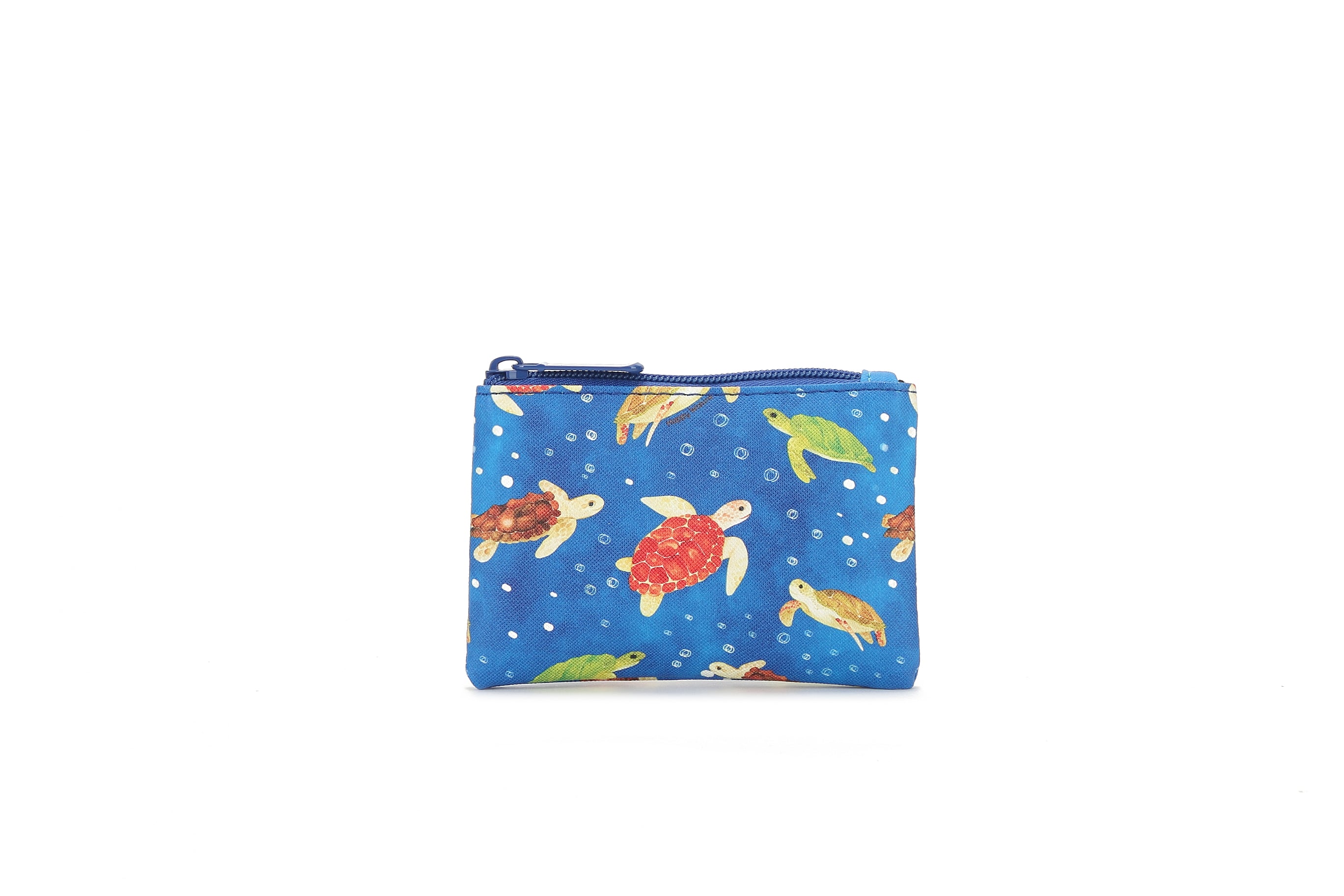Pouch Zip Small Local Turtles Blue