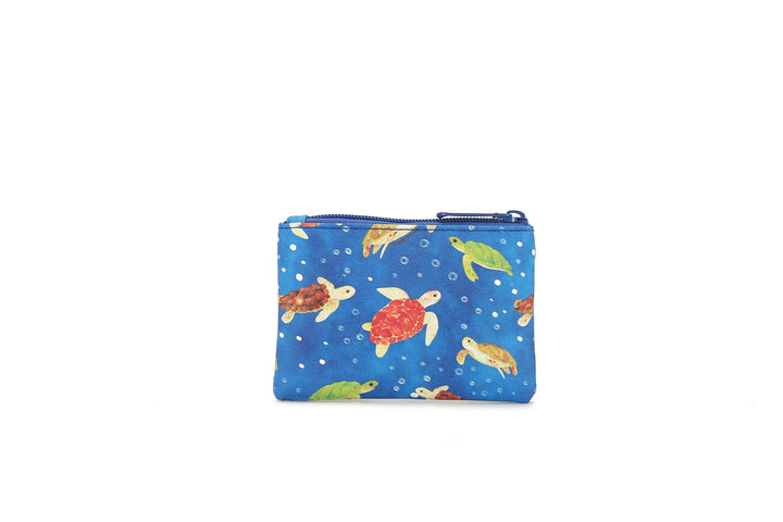 Pouch Zip Small Local Turtles Blue