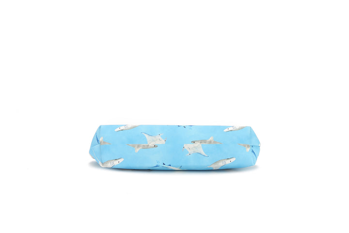 Pouch Pencil Case Happy Sharks Blue