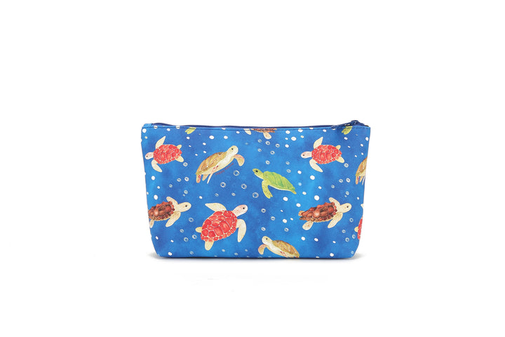 Pouch Gusset Medium Local Turtles Blue