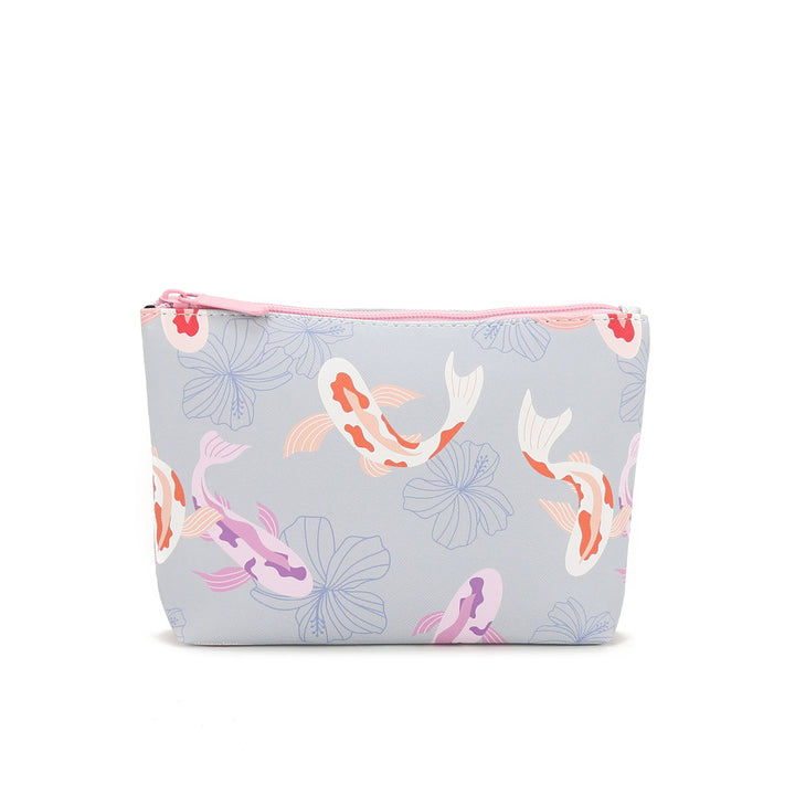 Pouch Gusset Small Koi Grey